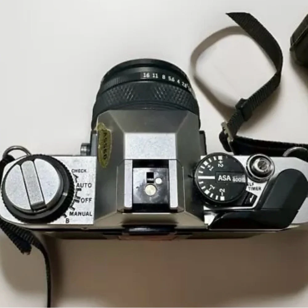 Vintage Olympus OMG & OM-10 Film Camera Collection w/ External Flash, Lens, Bag